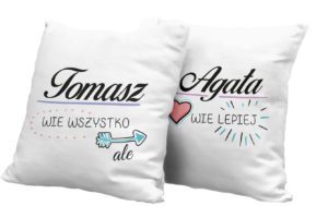 zestaw poduszek dla par prezent walentynki