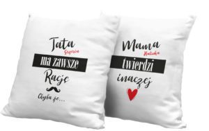 Zestaw poduszek dla rodziców mamy i taty prezent