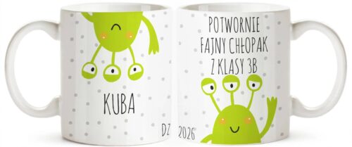 Kubek na dzień chłopaka potworek klasa