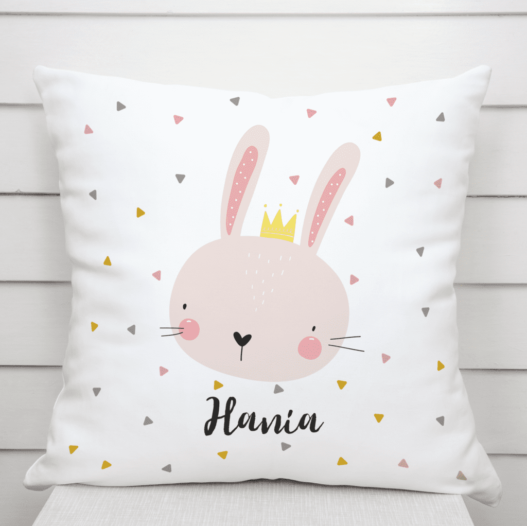 Poduszka z imieniem dla dziecka króliczek