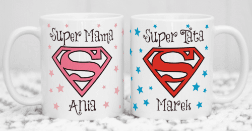 Zestaw kubków dla Mamy i Taty -  Kubek Super Mamy i Taty