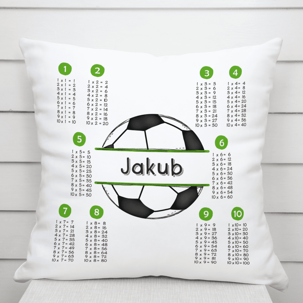 Poduszka tabliczka mnożenia piłka