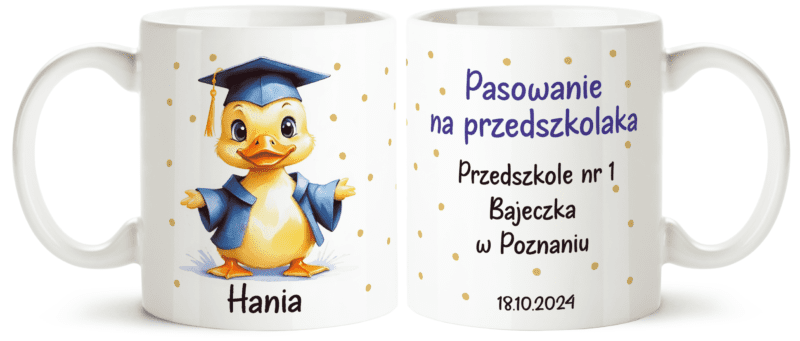 Pasowanie na przedszkolaka - kubek , upominek , kubek z imieniem