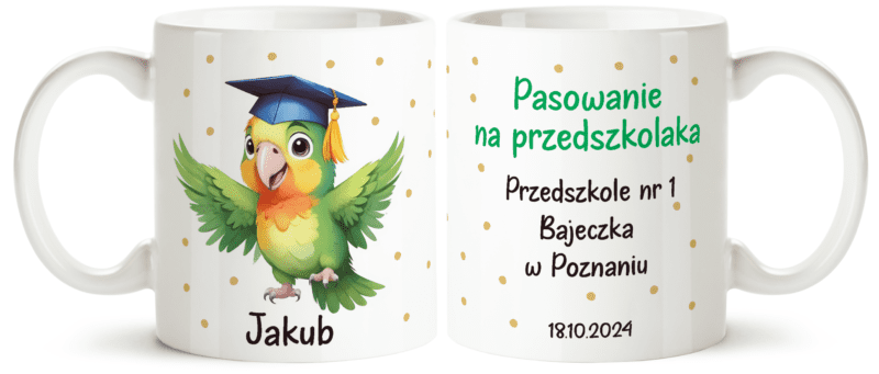 Pasowanie na przedszkolaka - kubek , upominek , kubek z imieniem