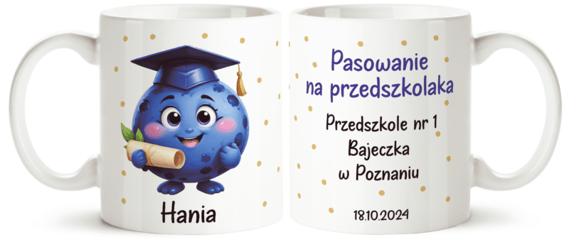 Pasowanie na przedszkolaka - kubek , upominek , kubek z imieniem