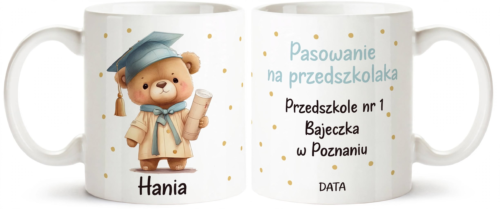 Pasowanie na przedszkolaka - kubek , upominek , kubek z imieniem