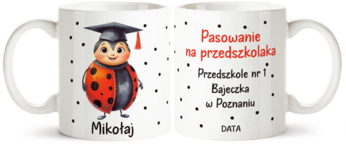 Pasowanie na przedszkolaka - kubek , upominek , kubek z imieniem