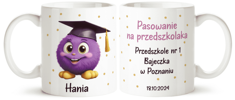 Pasowanie na przedszkolaka - kubek , upominek , kubek z imieniem