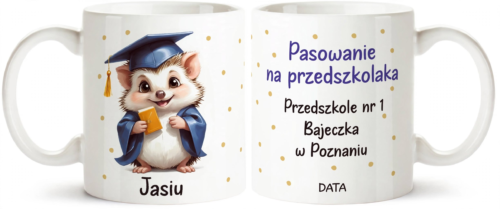 Pasowanie na przedszkolaka - kubek , upominek , kubek z imieniem