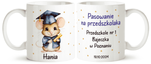 Pasowanie na przedszkolaka - kubek , upominek , kubek z imieniem