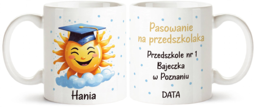 Pasowanie na przedszkolaka - kubek , upominek , kubek z imieniem