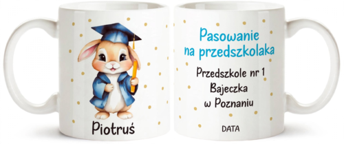 Pasowanie na przedszkolaka - kubek , upominek , kubek z imieniem