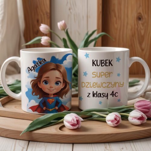 Personalizowany kubek na Dzień Kobiet! Idealny prezent dla dziewczynek w klasie lub przedszkolu. Kubek z imieniem.