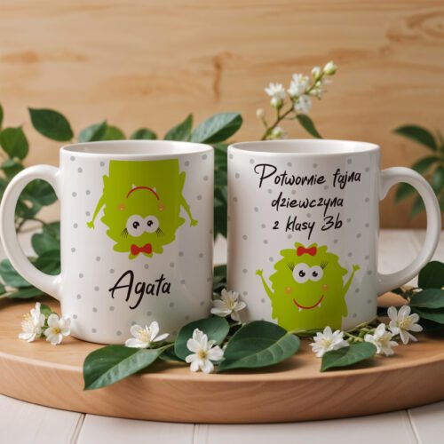 Personalizowany kubek na Dzień Kobiet! Idealny prezent dla potwornie fajnych dziewczyn w klasie lub przedszkolu. Kubek z imieniem.
