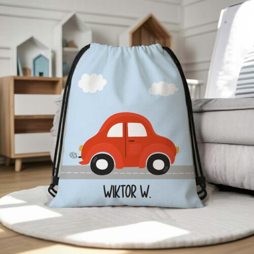 Personalizowany worek do przedszkola i szkoły z imieniem dziecka - plecak worek na buty, strój gimnastyczny lub zabawki.