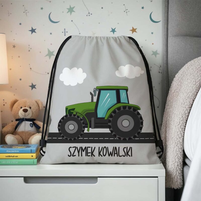 Personalizowany worek do przedszkola i szkoły z imieniem dziecka - plecak worek na buty, strój gimnastyczny lub zabawki.
