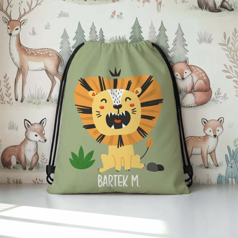 Personalizowany worek do przedszkola i szkoły z imieniem dziecka - plecak worek na buty, strój gimnastyczny lub zabawki.