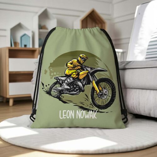 Personalizowany worek do przedszkola i szkoły z imieniem dziecka - plecak worek na buty, strój gimnastyczny lub zabawki.