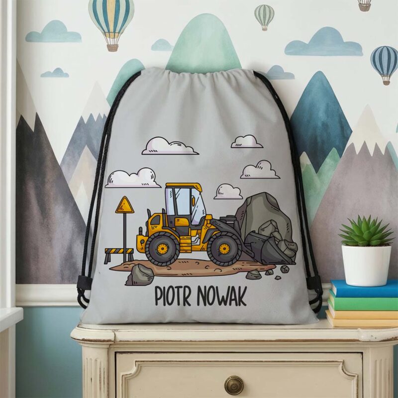 Personalizowany worek do przedszkola i szkoły z imieniem dziecka - plecak worek na buty, strój gimnastyczny lub zabawki.