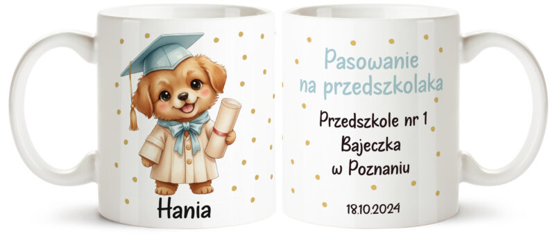 Pasowanie na przedszkolaka - kubek , upominek , kubek z imieniem