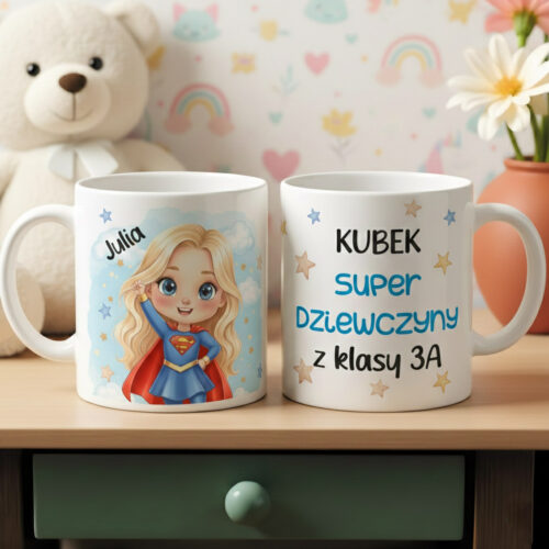Personalizowany kubek na Dzień Kobiet! Idealny prezent dla dziewczynek w klasie lub przedszkolu. Kubek z imieniem.
