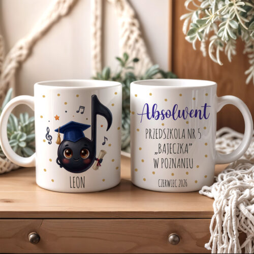 Zakończenie przedszkola - kubek , upominek , kubek z imieniem Grupa Nutki